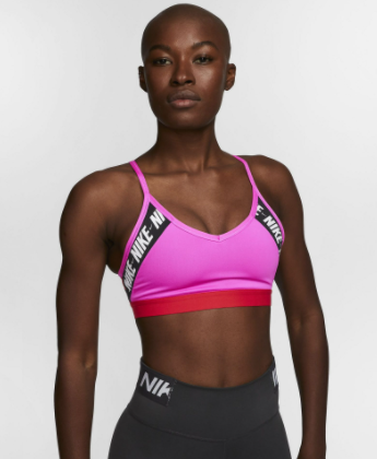 Dri-Fit Indy Logo 6MO Sports Bras Women White, Pink, Nike Dri Fit Indy